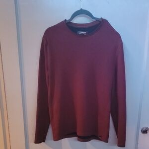 Express Deep Red Long Sleeve Top